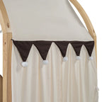 Letto a piattaforma in legno massiccio a forma di casetta, letto Montessori a terra con tetto ad arco e letto estraibile per bambine e bambini