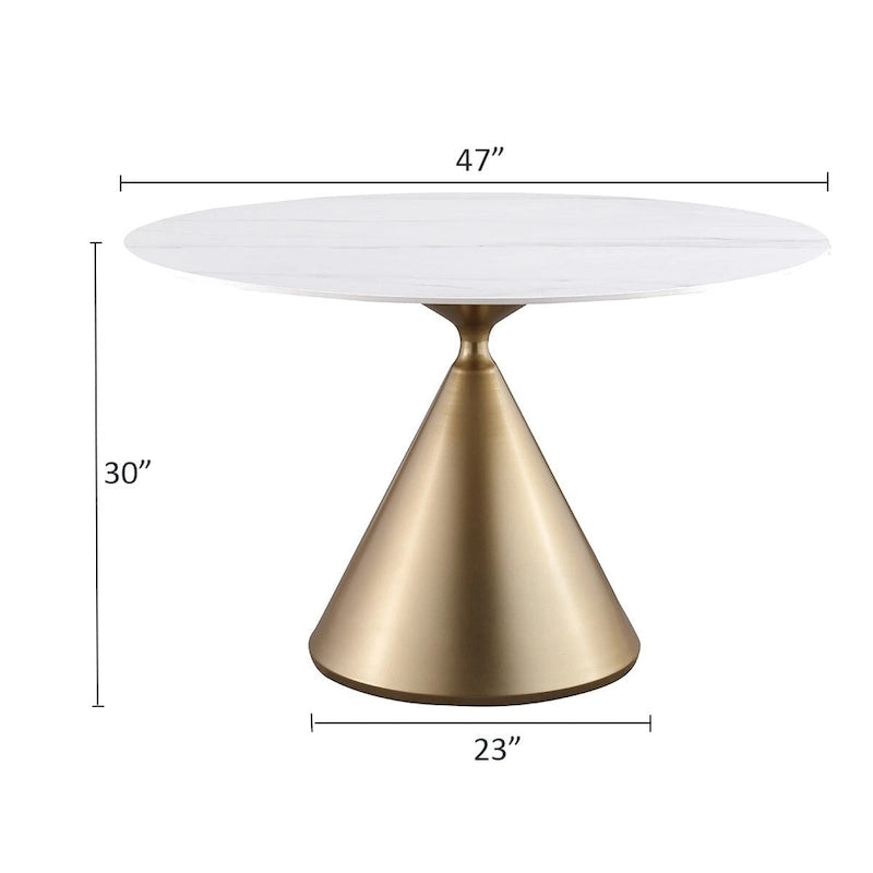 Morden Fort Set da pranzo rotondo moderno di lusso da 5 pezzi con tavolo e sedie