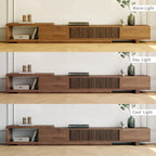 Mobile TV moderno allungabile e retrattile con 4 cassetti, fino a 261 cm - 78,54P x 15,74L x 13,78A
