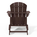 Polytrends Laguna Sedia Adirondack Pieghevole da Esterno per Patio Resistente allo Sbiadimento e alle Intemperie