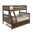 Letto a Castello in Legno Massello Max & Lily, una Piazza e Mezza con Letto Estraibile Contenitore e Scaletta per Bambini