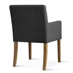 Set di 6 sedie da pranzo imbottite con braccioli, poltrone moderne in lino con gambe in legno, sedie occasionali per sala da pranzo, soggiorno - Panipeachy