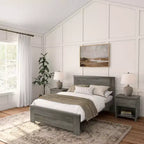 Telaio letto matrimoniale Plank+Beam Farmhouse con testiera, letto a piattaforma in legno massello
