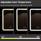 Mobiletto a specchio a LED nero/bianco/oro, anta singola, cerniera sinistra o destra, a incasso o a parete