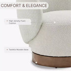 Poltrona a botte girevole imbottita Spruce&Spring con base in legno