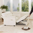 Dyonery Divano Letto Convertibile 3-in-1, Divano Letto Estraibile con Tasca Laterale e Schienale Regolabile, Montaggio Senza Attrezzi, Divanetto Pieghevole