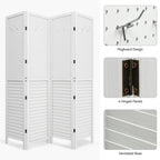 Moasis 67 Divisorio a 4 pannelli in legno bianco