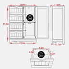 Mobile contenitore da bagno VEIKOUS con 4 cassetti