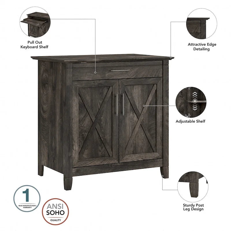 Scrittoio Key West con mobiletto di Bush Furniture