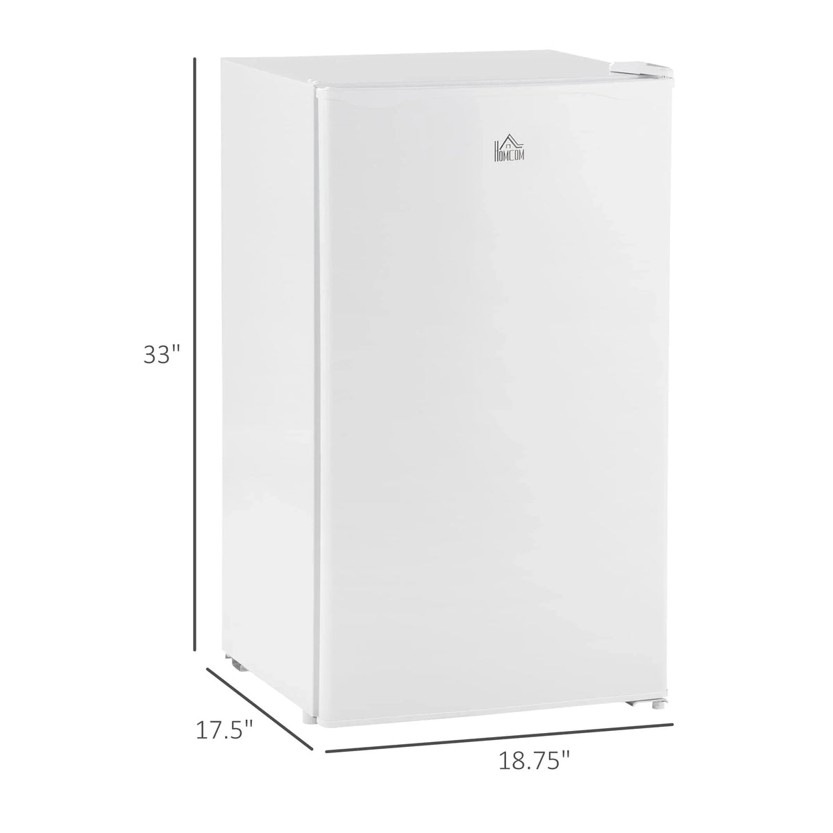 HOMCOM Mini Frigorifero con Congelatore da 90 Litri, Frigo Compatto a Porta Singola con Termostato Regolabile per Camera da Letto
