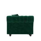 Divano Letto Estraibile 3-in-1 King Size in Velluto Whisen e Divano Letto Convertibile con Ottomana Mobile, Design Trapuntato