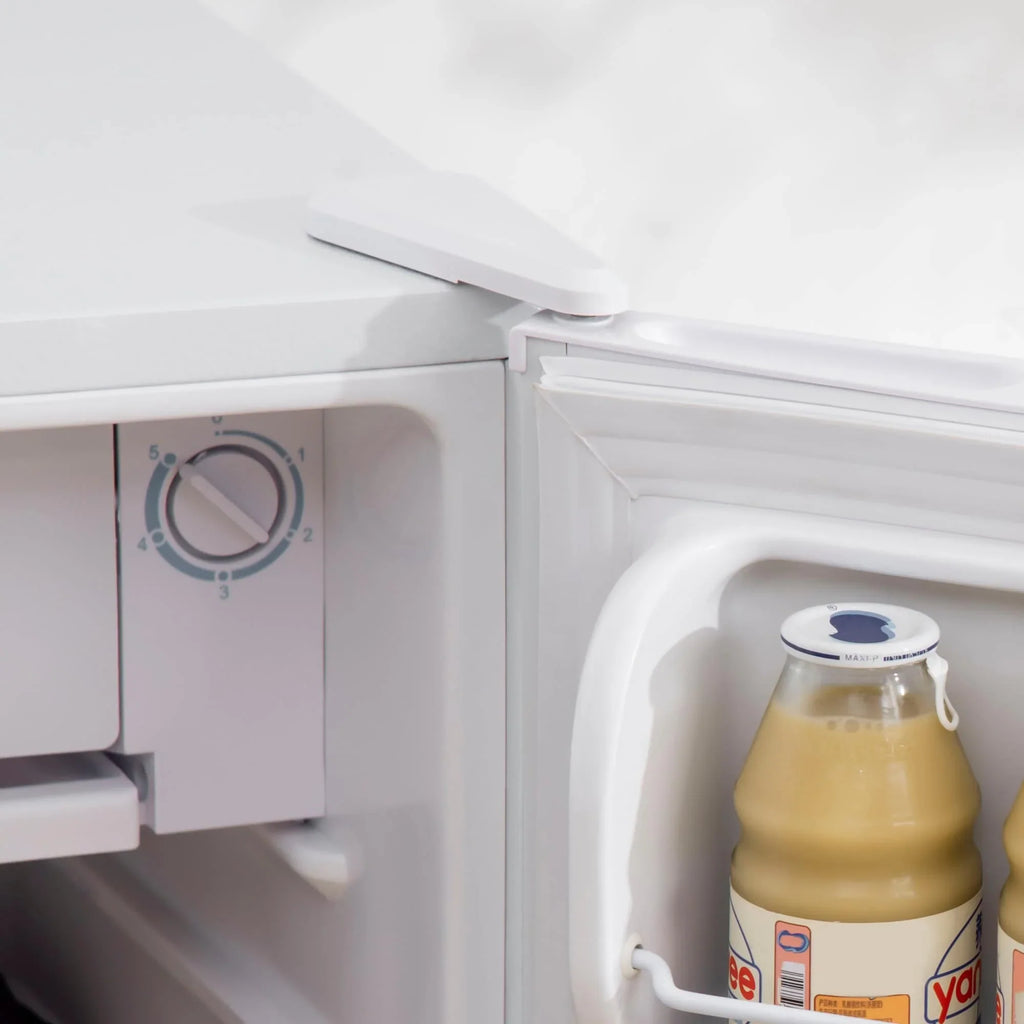 HOMCOM Mini Frigorifero con Congelatore da 90 Litri, Frigo Compatto a Porta Singola con Termostato Regolabile per Camera da Letto