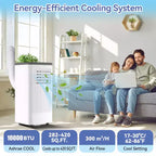 Condizionatori portatili, Flarhetoric 10000 BTU Raffreddamento/Ventilatore/Deumidificatore 3 IN 1 Unità AC portatile per stanze di 52 M², Unità per ambienti a bassa rumorosità