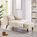 Chaise Longue Moderna in Velluto, Chaise Longue Imbottita con Bracciolo Curvo, Divano Letto per Camera da Letto, Ufficio, Soggiorno