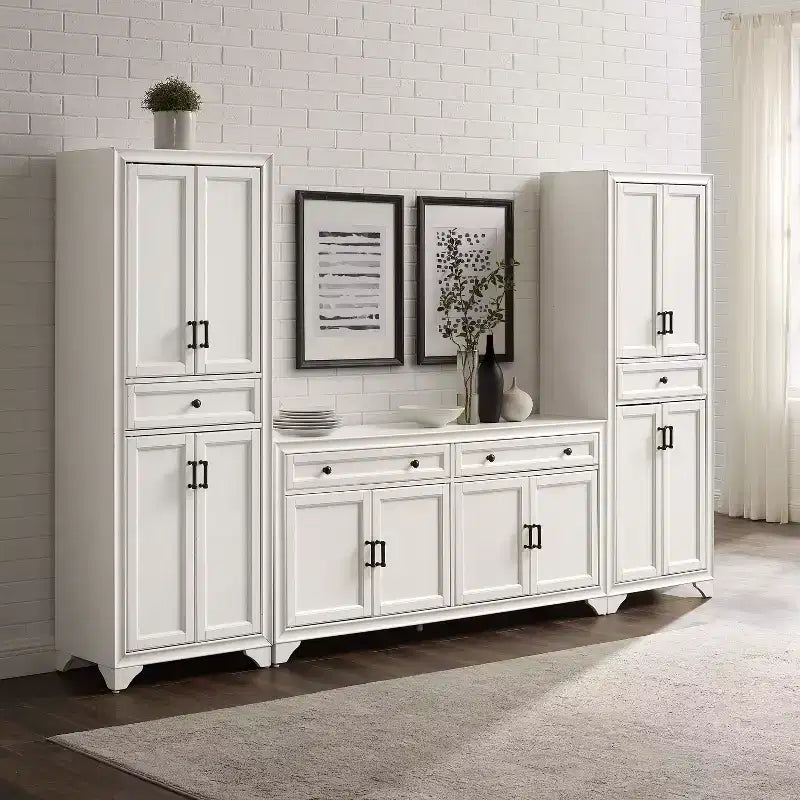 Set Tara 3 pezzi Madia e Dispensa Effetto Invecchiato - Crosley