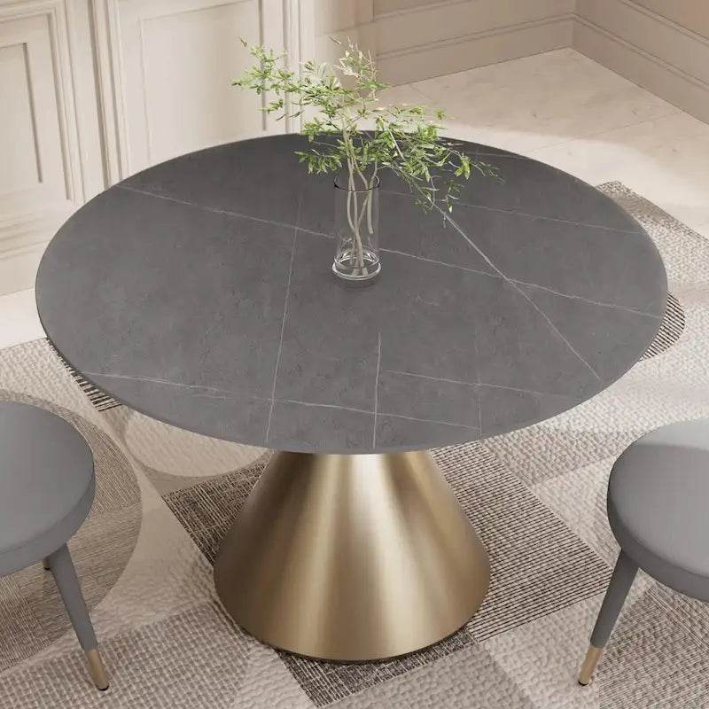 Morden Fort Set da pranzo rotondo moderno di lusso da 5 pezzi con tavolo e sedie
