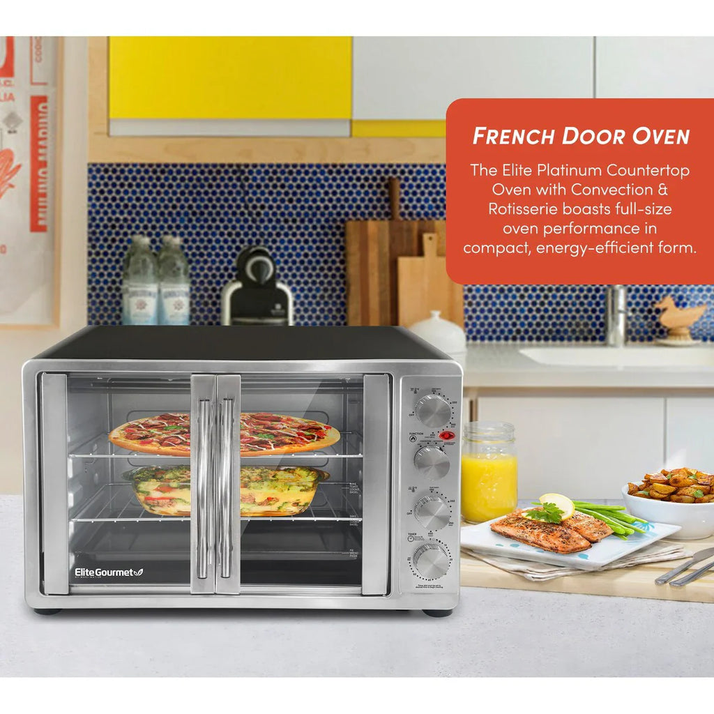Forno doppio Elite Platinum con girarrosto e convezione