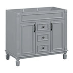 Mobile Bagno Moderno da 90cm con Lavabo Integrato e Specchiera, 2 Ante e 2 Cassetti