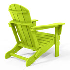 Polytrends Laguna Sedia Adirondack Pieghevole da Esterno per Patio Resistente allo Sbiadimento e alle Intemperie