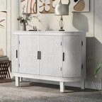 Mobiletto Accent Sideboard in Legno con Ante a Fantasia Anticata per Corridoio, Ingresso, Soggiorno, Camera da Letto