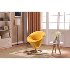 Manhattan Comfort Set di 4 Sedie Girevoli Tulip Arancione/Giallo: Rivestimento in Velluto, Nessun Montaggio Richiesto