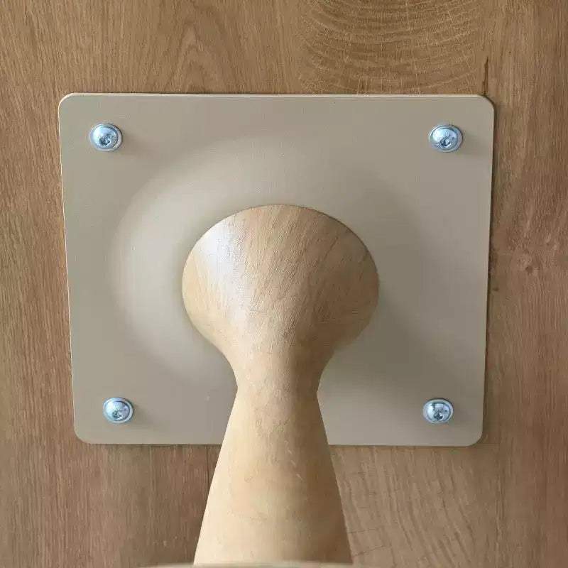 Tavolo da pranzo rotondo moderno con base a piedistallo con finitura effetto legno, tavolino da caffè piccolo per appartamento, sala da pranzo e salotto-Panipeachy