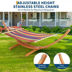 Supporto per amaca, in legno pesante per esterno, resistente alle intemperie, universale - 215 kg, curvo per patio, cortile, interni
