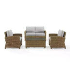 Set conversazione da esterno in vimini Bradenton 4 pezzi - Crosley