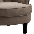 Moser Bay Mignon Poltrona Accent con Schienale Alto Trapuntato, Velluto/Lino, 76 cm