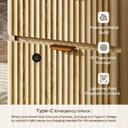 Scrivania Smart Bestier 55 per computer, scrivania da scrittura in rovere con cassetti portadocumenti e presa di corrente, scrivania direzionale con vani a giorno e vassoio per tastiera