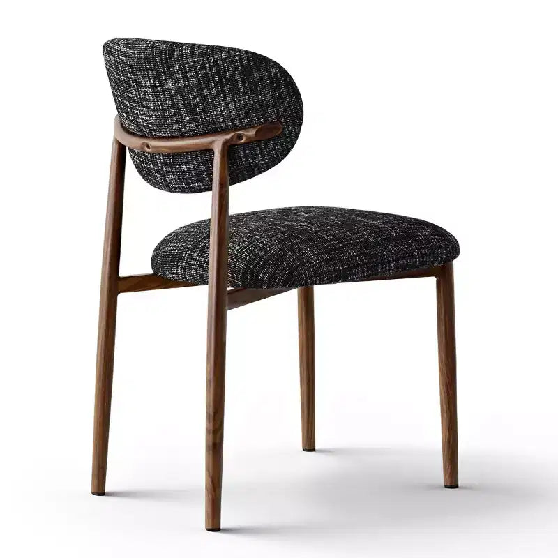 Set di 4 sedie da pranzo moderne imbottite con schienale curvo, sedie laterali senza braccioli con struttura in ferro per sala da pranzo, cucina-Panipeachy