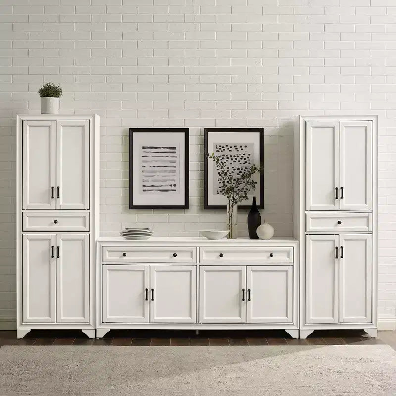 Set Tara 3 pezzi Madia e Dispensa Effetto Invecchiato - Crosley
