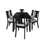 Set da pranzo classico in legno a 7 pezzi CraftPorch