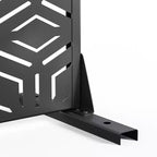 Divisorio a 3 pannelli con motivo geometrico - Acciaio zincato nero