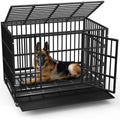 BOSSIN Trasportino/Gabbia/Panca per Cani Indistruttibile Resistente da 48/38 Pollici, Anti-Fuga, con Ruote Bloccabili