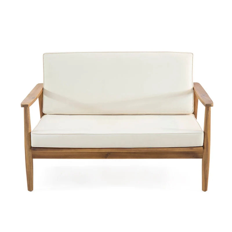 Salotto da esterno a 4 posti in legno di acacia Willowbrook di Christopher Knight Home