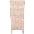 Set di 2 sedie da pranzo in vimini naturale 48L x 56P x 104A cm, stile Boho Coastal