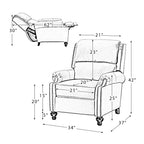Set di 2 Poltrone Reclinabili Elisabete Moderne in Vera Pelle con Borchie Vintage per Salotto e Camera da Letto | ART OF LIVING DESIGNS