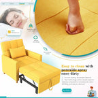 AECOJOY Poltrona Letto 3 in 1 con Cuscino e Schienale Convertibile