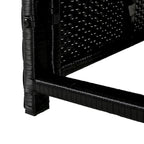 Cornice perimetrale per vasca idromassaggio a sezione quadrilatera in rattan per esterni