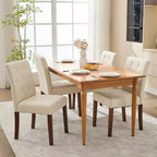 Set di 6/4 sedie da pranzo Parsons con bottoni trapuntati - Sedie da cucina imbottite in tessuto con gambe in legno e sedili imbottiti - Mobili per soggiorno e cucina