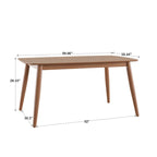 Set da pranzo affusolato in rovere danese norvegese di iNSPIRE Q Modern