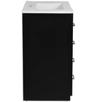 Mobile bagno 30 pollici con lavabo singolo, armadietto e 3 cassetti – Nero / Blu / Verde / Indaco / Bianco