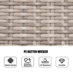 Set da pranzo rotondo da esterno in 7 pezzi in vimini di rattan con cuscini di Moda Furnishings