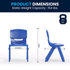 Set Tavolo Attività Rettangolare Regolabile in Altezza in Plastica Emma and Oliver 23.625"W x 47.25"L con 6 Sedie