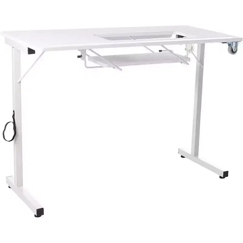 SewingRite SewStation 101, Tavolo da cucito pieghevole portatile con gambe in acciaio, Bianco - Perfetto per Casa, Ufficio e Attività Commerciali