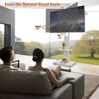 Mobile porta TV per televisori da 32-75 pollici, carrello TV mobile regolabile in altezza con cassetto e ruote per soggiorno, camera da letto, uffici -ModernLuxe