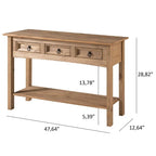 Consolle in Legno con 3 Cassetti Corona | Furniture Dash - N/A