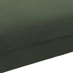 Pouf poggiapiedi oversize in velluto a coste moderno