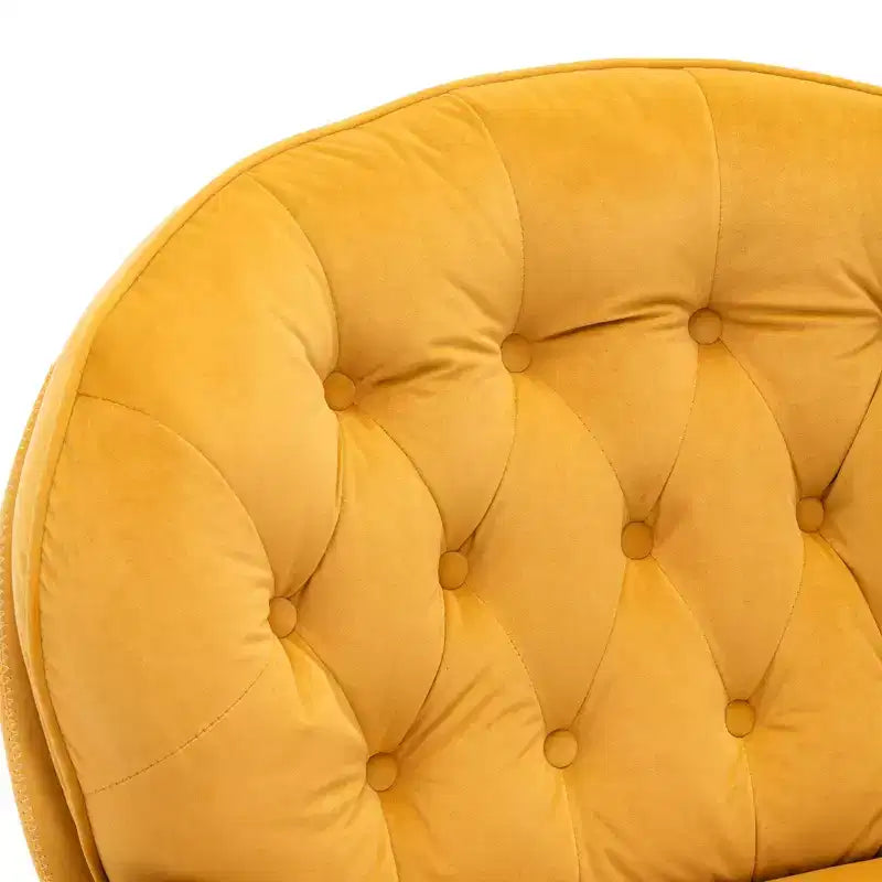 Poltrona Svedese Okak con Pouf, Poltrona Moderna Senza Braccioli Stile Mid-Century per Soggiorno, Morbida e Confortevole per Guardare la TV, Giocare